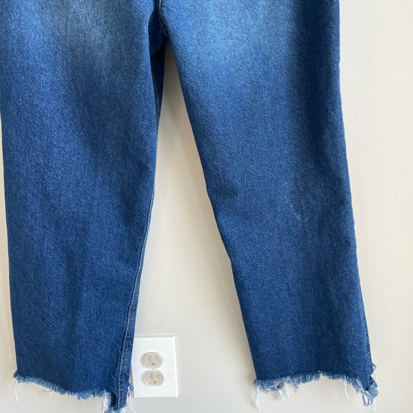 Free People We The Free The Maggie Mid-Rise Straight Leg Frayed Jeans - Size 30 - Picture 16 of 16